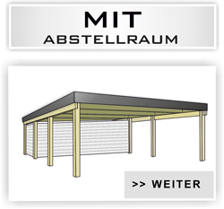 Doppelcarport: CAPO Klassik mit Abstellraum