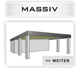 Doppelcarport Typ Massiv mit Abstellraum im Massivlook