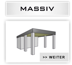 Einzelcarport Typ Massiv mit Abstellraum