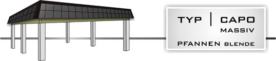 Carport Massiv mit Pfannen-Blende Carport Massiv mit Pfannen-Blende