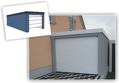 Fertiggarage Typ Flachwand Fertiggarage Typ Flachwand