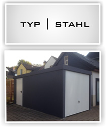 Systembox Fertiggarage Typ STAHL