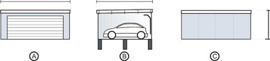 Standard-Maße für BigBox Garage