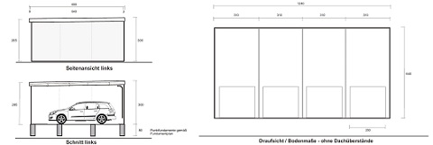 Planung der Reihengaragen 