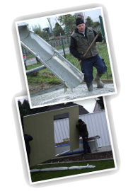 PROFILWAND-Garage - Montage und Fundamente